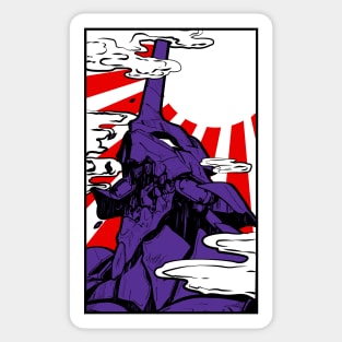 Evangelion japanese sun Sticker